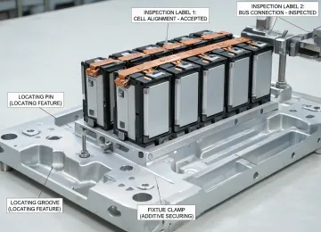 EV battery assembly fixture